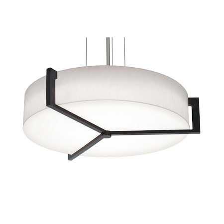 Afx Apex 27in. Medium Base Pendant, Espresso Finish, Linen White Shade APP2432MBES-LW
